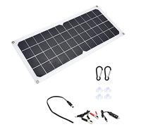Generic Módulo de Carga de Panel Solar Monocristalino de 10 W, Panel de Energía Solar con Puertos USB Duales, para Acampar Al Aire Libre, Senderismo, RV
