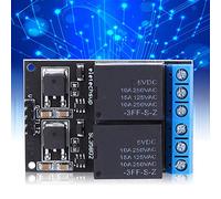 Generic Módulo de relé de 2 Canales Interruptor de Disparador Autoblocante Duradero para Proyectos de Automatización DC 6-24V