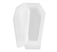 Generic Molde de Silicona Ataúd Zombie Espejo Oscuro Vampiro Caja de Almacenamiento para Resina Hecho a Mano 2 Piezas para Decoración de Habitaciones