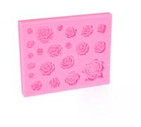 Generic Molde de Silicona para Manualidades con Forma de Flor, Ideal para Proyectos de Horneado DIY, Material de Silicona Duradero Rosa