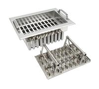 Generic Molde para Helado de Acero Inoxidable 304, Material Seguro, Fácil de Limpiar, Máquina para Hacer Palitos de Hielo para Helado Artesanal, 40 Agujeros para Palitos