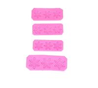 Generic Moldes de Copo de Nieve, Duraderos, Flexibles, Fáciles de Limpiar, 5 uds., Molde de Silicona para Pastel, Fondant de Chocolate, Color Rosa