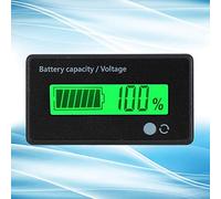 Generic Monitor de Visualización de Capacidad de Batería con Alarma de Luz Sonora para Uso de 12-84 V, Indicador LCD Duradero, Tamaño de 6,1 X 3,3 Cm (luz verde)