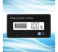 Generic Monitor de Visualización de Capacidad de Batería con Alarma de Luz Sonora para Uso de 12-84 V, Indicador LCD Duradero, Tamaño de 6,1 X 3,3 Cm (Blanco 6000K-6500K)