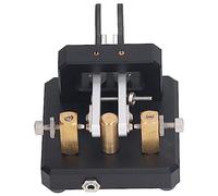 Generic Morse Key Fibra de Carbono Doble Paleta CW Telegrama de Onda Corta Tapper para Entrenamiento de Código Morse, Herramienta Clave de Telégrafo Duradera para Aficionados (Black)