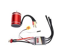 Generic Motor sin Escobillas Impermeable de 2800KV ESC Combo 75A para Coches y Barcos RC a Escala 1/10 con Construcción Premium