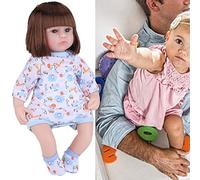 Generic Muñecas Reborn para Bebés, Cuerpo Completo, Realista, Rosa Roja, Muñeca para Regalo de Niños, Material de Vinilo, Sentada de 16.5 Pulgadas para un Tiempo de Juego Feliz en la Infancia (Pelo