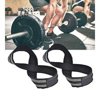 Generic Muñequeras para Levantamiento de Pesas Figura 8, Nailon Duradero para Mayor Soporte en Peso Muerto y Dominadas, Ajuste Cómodo para Entrenamiento en Gimnasio, 1 par (talla S)