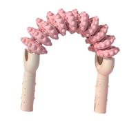 Generic Muscle Roller Stick para el masajeador de piernas 20 ruedas Hommas Hommas de doble fila Massaje corporal Stick para el hombro Tenis Codo Regalo, Blanco Rosa