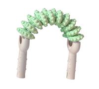 Generic Muscle Roller Stick para el masajeador de piernas 20 ruedas Hommas Hommas de doble fila Massaje corporal Stick para el hombro Tenis Codo Regalo, Blanco Verde