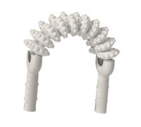 Generic Muscle Roller Stick para el masajeador de piernas 20 ruedas Hommas Hommas de doble fila Massaje corporal Stick para el hombro Tenis Codo Regalo, Blanco