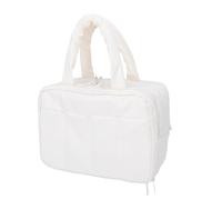Generic Neceser de Viaje para Mujer, Organizador de Maquillaje Cosmético, Grande, Ligero, Hinchado, Regalo Práctico, Separación Húmeda y Seca, Blanco Leche