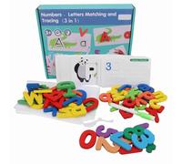 Generic Números, Alfabetos, Tarjetas Flash, Juguete de Madera a Juego para Diversión Educativa, 36 Tarjetas con Bolsa de Almacenamiento, Niños a Partir de 3 Años