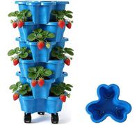 Generic o Maceta apilable de fresas verticales en forma de fresa, torre vertical de fresas de varios niveles, torres de jardín para verduras para exteriores, hogar, balcón, patio, 005 (005)