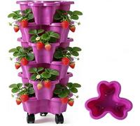 Generic o Maceta apilable de fresas verticales en forma de fresa, torre vertical de fresas de varios niveles, torres de jardín para verduras para exteriores, hogar, balcón, patio, 005 (006)