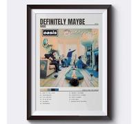 Generic OASIS Definitely Maybe - Póster de álbum minimalista, tamaño A3 (29,7 x 42 cm), sin marco