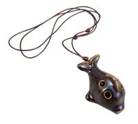 Generic Ocarina de Cerámica de 4 Agujeros Diseño de Delfín, Instrumento Musical para Principiantes, Ocarina Clásica de Dibujos Animados, Adecuado para Práctica y Obsequio