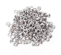 Generic Ojales de Metal de Doble Cara de 5 Mm Remaches de Ojales Latón para Artesanía de Cuero Zapatos Cinturones Bolsas 100 Piezas Bronce Plateado (SILVER)