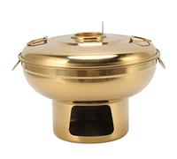Generic Olla Caliente de Carbón de Acero Inoxidable con Superficie Pulida Fácil de Usar para Eventos de Cocina Casera (GOLD)