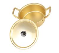 Generic Olla Coreana para Fideos Ramen, Olla Liviana de Aluminio Amarillo, Fácil de Limpiar para la Cocina Casera de 5,9 Pulgadas (16cm)