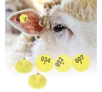 Generic Orejas de Ganado, 100 Unidades, Identificación de Animales de TPU Numeradas Redondas para Ganado Ovino, Etiquetas de Seguimiento para Cría, Vacunación, Gestión de Granjas