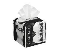 Generic Organizador cuadrado de piel con estampado de gatos para dormitorio, tocador, escritorio de oficina