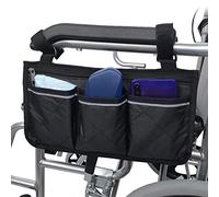 Generic Organizador de Almacenamiento Duradero para Sillas de Ruedas con Múltiples Compartimentos, Fácil Acceso a lo Esencial, Perfecto para Scooters y Ayudas para Caminar (morado, 12,4 X 7,1 (BLACK)