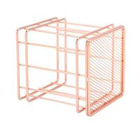 Generic Organizador de Cesta de Almacenamiento de Hierro Dorado Rosa para una Estética de Escritorio Limpia, Soporte de Almacenamiento Duradero para el Hogar y la Oficina, Idea de Regalo única, (B)