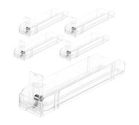 Generic Organizador de Cigarrillos Transparente Pulsador Automático, Soporte para Estantes de 28 Cm Doble Cara, Expositor de Plástico para Tienda, 5 Unidades para Exhibición y Reposición