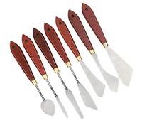 Generic Paleta de Juego de Cuchillo de Abedul Cómodo Mezcla de Mezcla para la Acrílica de Pintura Al óleo, Cuchilla de Paleta para Amantes del Arte
