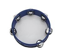 Generic Pandereta de Mano con Cascabeles de Percusión con Sonido Bonito para Niños Adultos Azul 8 Pulgadas para Fiesta de Karaoke de Boda Abedul