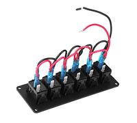 Generic Panel de Interruptor Basculante de 12-24V, 6 Entradas LED, Control Resistente Al Agua para Coche, RV, Barco, Marino (BLUE)