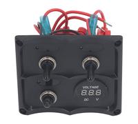 Generic Panel de Interruptor Basculante de 3 Bandas, Caja de Fusibles LED Impermeable para Barcos, Uso Marino, Plástico ABS Duradero Resistente a los Rayos UV, 12V-24V