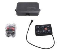 Generic Panel de Interruptores Premium de 6 Bandas con Caja de de relé de Control de Luz RGB para Camioneta, Yate, Experiencia de Conducción Mejorada, Control de Circuito de 12 V y 24 V