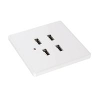 Generic Panel Duradero de Enchufe Montado en la Pared USB de 4 Puertos para el Hogar y la Oficina Cargador de Pared Adecuado para Dispositivos Electrónicos
