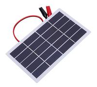 Generic Panel Solar de Polisilicio de 2W y 5V, Ligero para Proyectos de Bricolaje, Tamaño Pequeño, 173x99x2MM, Alta Eficiencia (Pinza 2W 5V+)