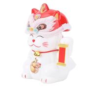 Generic Panel Solar Lucky Cat Light Sensing Lindo Solar Lucky Cat Energy Adornaming Home/Car Use Plastic 84.5cm (White)