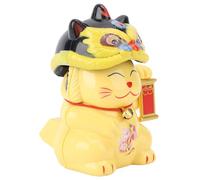 Generic Panel Solar Lucky Cat Light Sensing Lindo Solar Lucky Cat Energy Adornaming Home/Car Use Plastic 84.5cm (Yellow)
