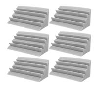 Generic Paneles de Espuma Insonorizante de Baja Frecuencia 6 Piezas 12x12x24 Cm Gris, Trampa Acústica para Acústico en Estudio, Ktv, Cine y Bar, Almohadillas de Insonorización para