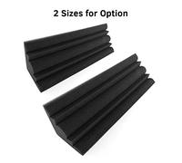 Generic Paneles de Trampas para Graves de Espuma Acústica Ignífuga, Espuma Respetuosa con el Medio Ambiente, 4 Piezas Negras de 18,8 X 4,7 X,7 Pulgadas para Cine en Casa (48X12X12cm)