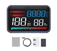 Generic Pantalla de Conducción a Bordo del Automóvil, Pantalla HD Heads Up para Automóviles con Alertas de Seguridad Integrales, Instalación Plug and Play, de 4,5 Pulgadas para un Fácil Monitoreo