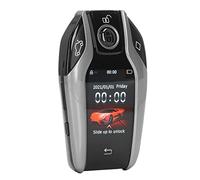 Generic Pantalla LCD Universal Llave Inteligente Llave Remota de Aleación de Aluminio Pantalla Táctil de 2,0 Pulgadas Control de Maletero de Entrada sin de 750 MAh para Vehículos con Botón de (SILVER)