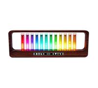 Generic Pantalla LED de Espectro Musical de Alta Sensibilidad para una Visualización Precisa Compatible con de Doméstico para Fiestas Vidrio + Nogal