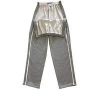 Generic Pantalones médicos unisex, color gris cáñamo, XXL, fáciles de llevar, cintura ajustable, ideales para hospital/enfermería, pacientes postrados en cama, recuperación posquirúrgica,