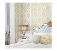 Generic Papel pintado, paneles de pared 3D, pegatinas de pared, papel tapiz de red circular no tejida, papel pintado europeo de damasco, papel pintado de damasco para dormitorio, sala de estar, fondo