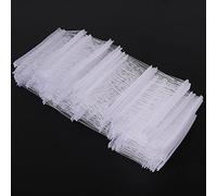 Generic Paquete de 10000 Pasadores de Sujeción de Etiqueta de Precio de Tela Universal de PP Económicos para Pistolas Etiquetadoras, Color Negro/transparente, 15mm-75mm (50MM)