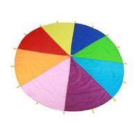 Generic Paracaídas Arcoíris para Niños, Juegos Al Aire Libre, Desarrollo de Ejercicios, Jardín de Infantes, Juguete de Tela Oxford Multicolor para Cooperación en Equipo y Actividades Físicas (3