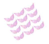 Generic Parches de Alas de Muñeca para Diseño de Vestuario único y Usos Decorativos en Varios Proyectos Familiares, 12 Unidades (Rosa Iridiscente)