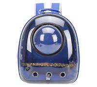 Generic Parrot Mochila Transportadora Portátil Cápsula para Aves Jaula Panorámica con Barra de Y Espacio Grande Juguete para Masticar Adecuada para S, Azul