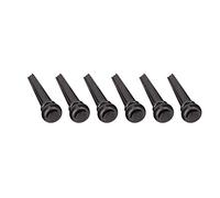 Generic Pasadores de Puente de Guitarra Duraderos de Latón para Guitarras Folclóricas que Mejoran el Tono 6 Unids/set para Guitarristas Dorado/negro (BLACK)